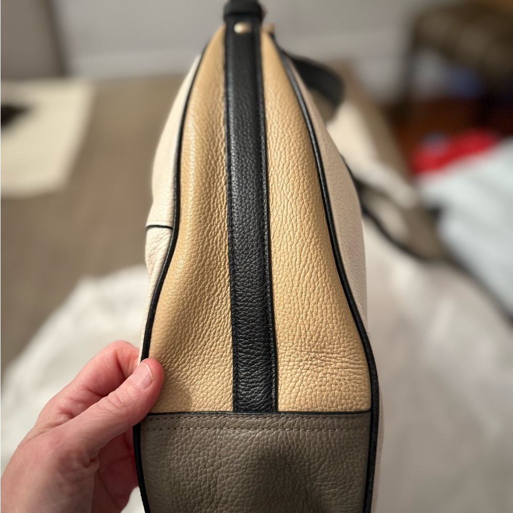 Coach Cream Leather Shoulder Bag- Multi-color Accents - Picture 6 of 13